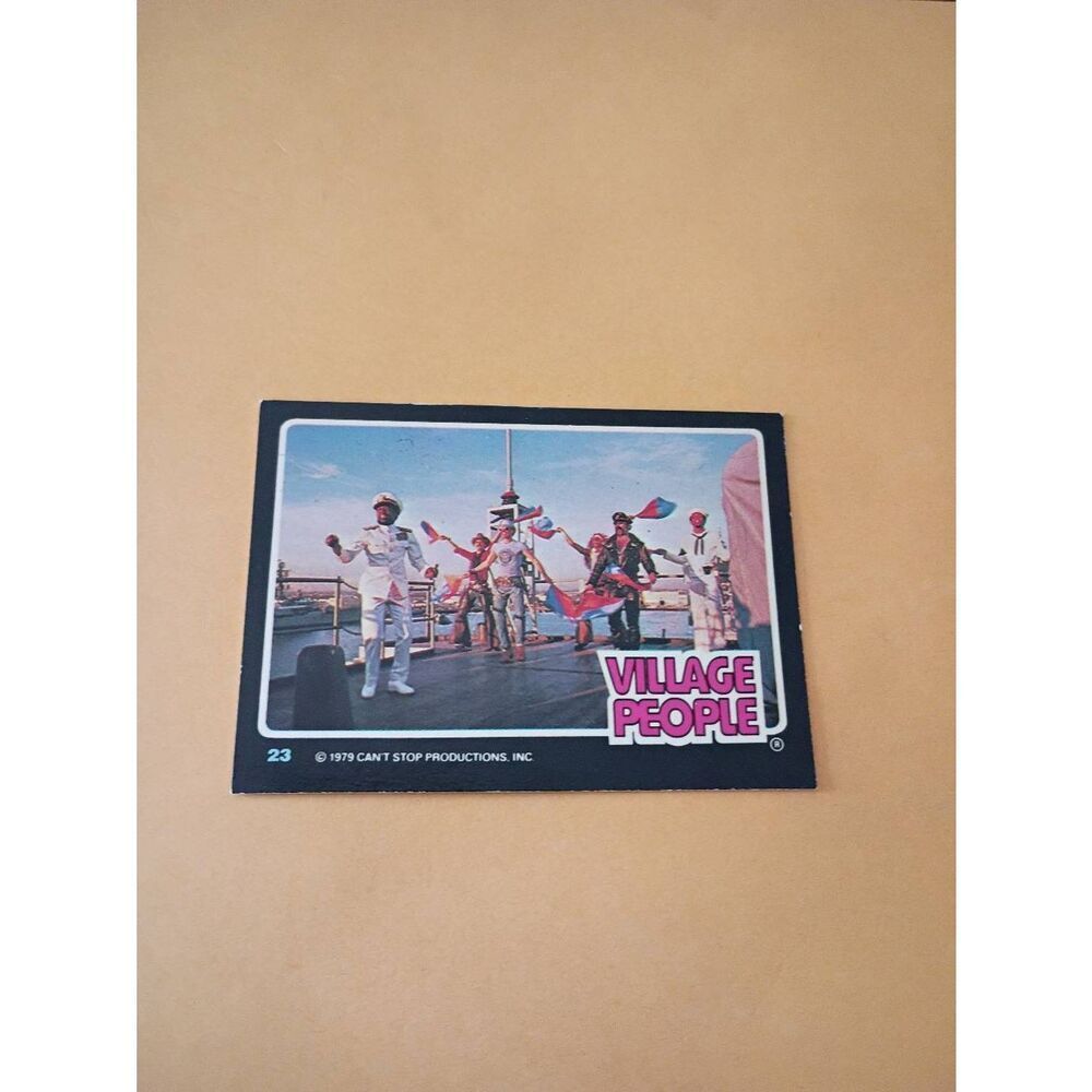 Vintage 1979 Village People Trading Card #23 Disco Era Vintage Music Collectible